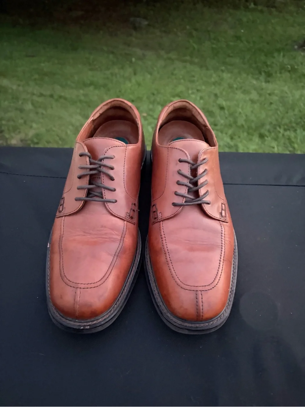 Florsheim Comfortech Brown Leather Split Toe Oxford Derby Dress Shoes Sz 10